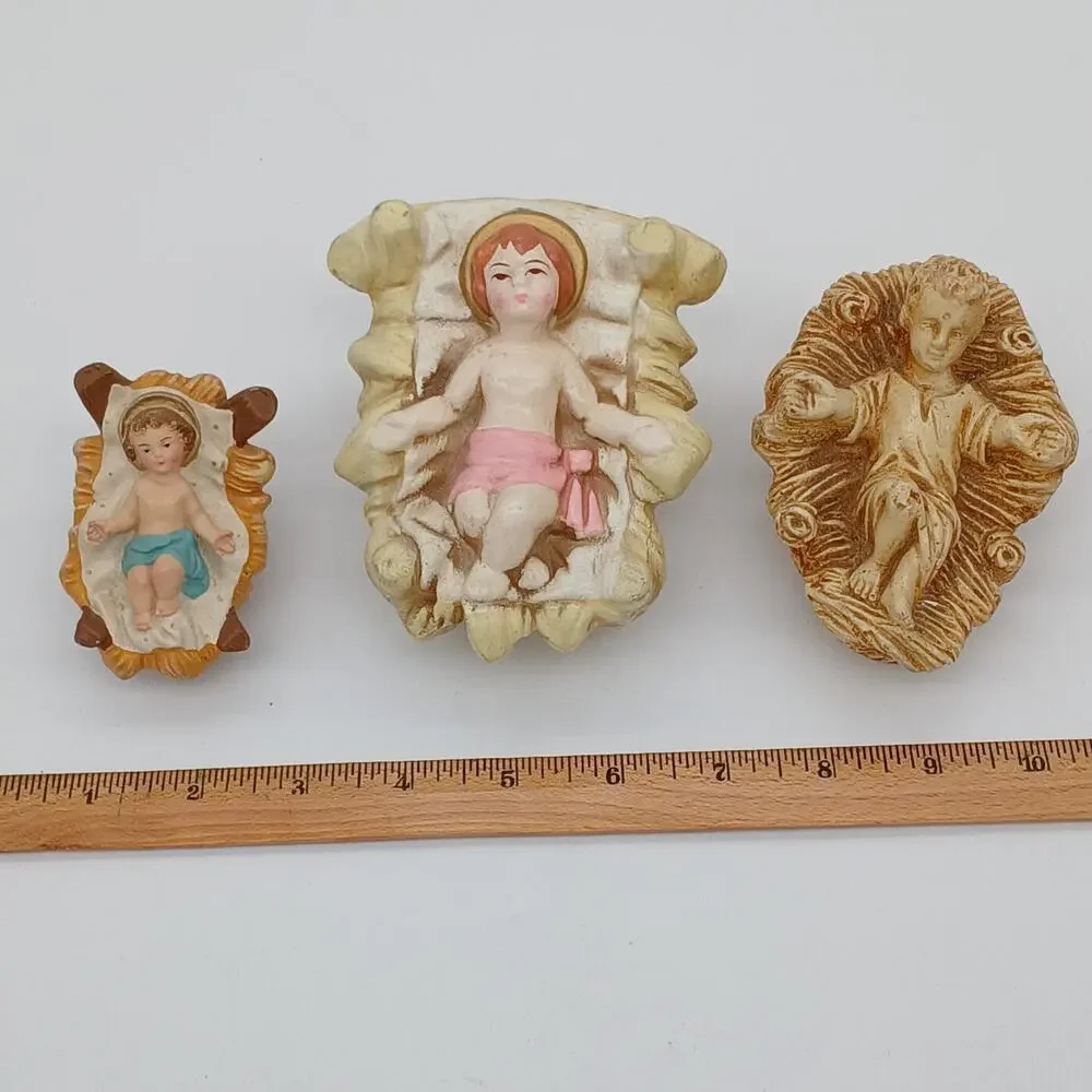 Vintage Nativity Lot of 22: Hand painted, Ceramic, Chalkware, Italy, Japan
